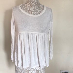White Long Sleeve Flowy Top